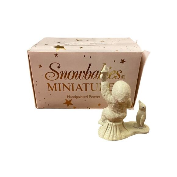 Snowbabies Miniatures Wishing On A Star Pewter Figurine Department 56 Exclusive - Picture 2 of 4